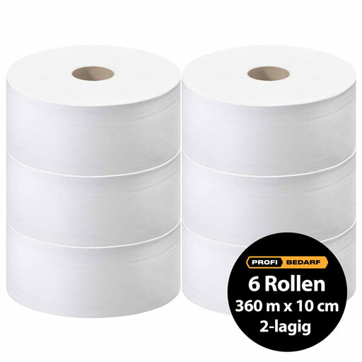 Toilettenpapier Jumbo | 2-lagig | 360 m | 100% Zellstoff-Profibedarf Online-Shop