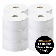 Toilettenpapier Mini Jumbo | 2-lagig | 220 m | 100% Zellstoff