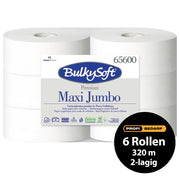 Toilettenpapier Jumborollen | 320 m | 2-lagig | schnell auflösend | 100% Zellstoff | BulkySoft® Premium