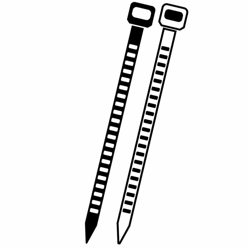 Kabelbinder Universal | 2,5 x 200 mm | Innen- & Aussenbereich | gebogene Spitzen