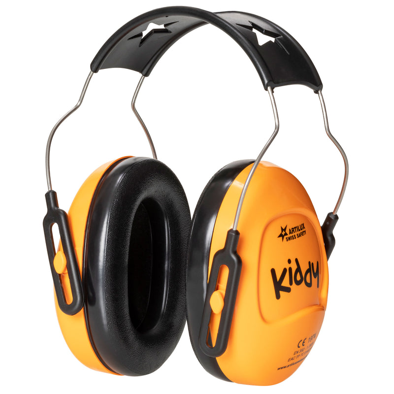 Kinder-Gehörschutz KIDDY | SNR 25 | verstellbarer Kapseln | Sternenmuster | Swiss Made | ARTILUX