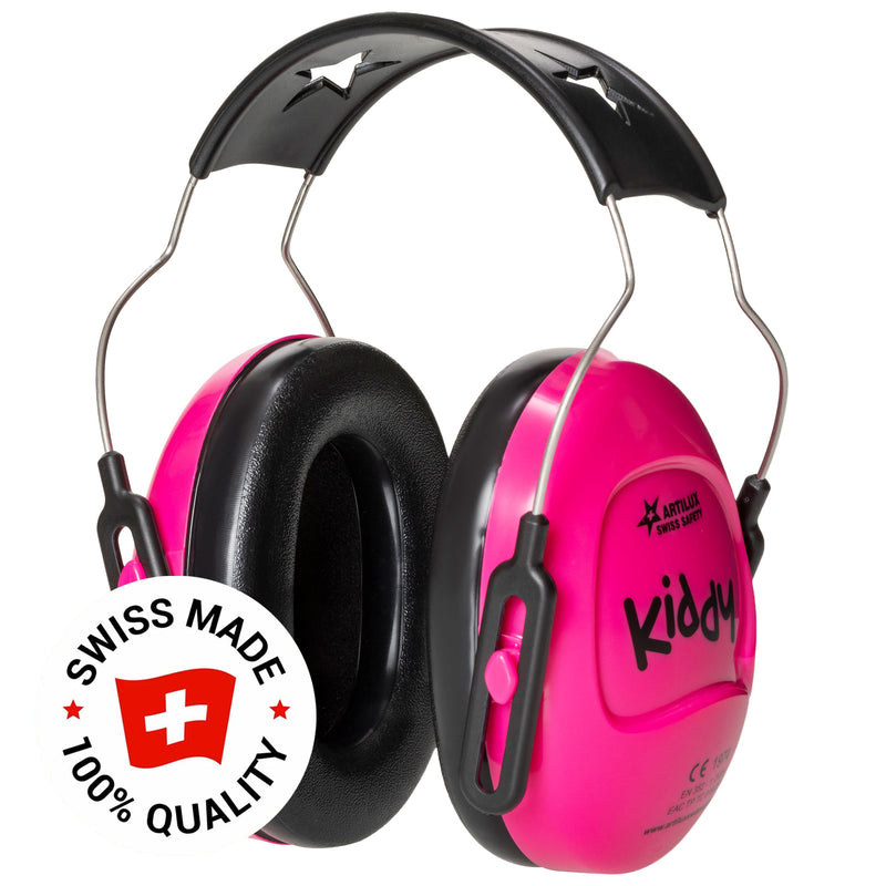 Kinder-Gehörschutz KIDDY | SNR 25 | verstellbarer Kapseln | Sternenmuster | Swiss Made | ARTILUX