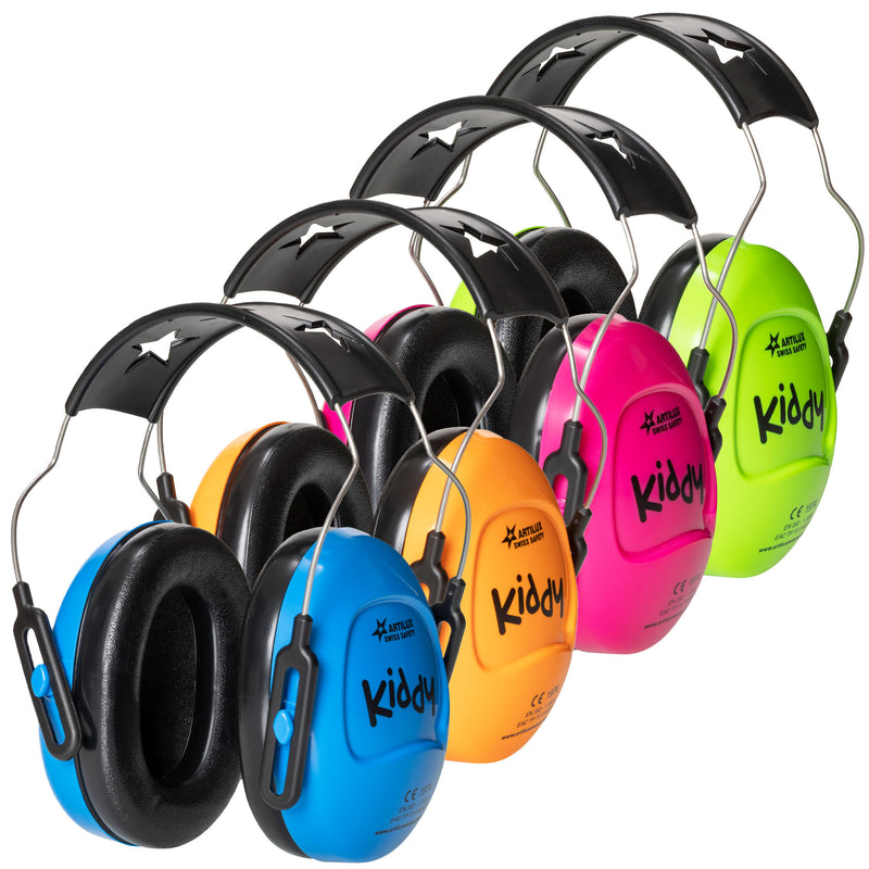 Kinder-Gehörschutz KIDDY | SNR 25 | verstellbarer Kapseln | Sternenmuster | Swiss Made | ARTILUX