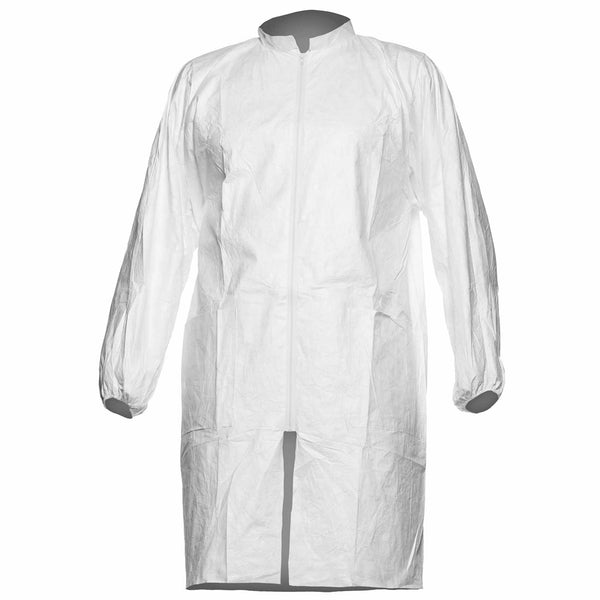 Einweg-Laborkittel Tyvek® 500 PL309 | Reissverschluss & Taschen | antibaktieriell | Chemikalienschutz Typ 6-B | Kat III | antistatisch