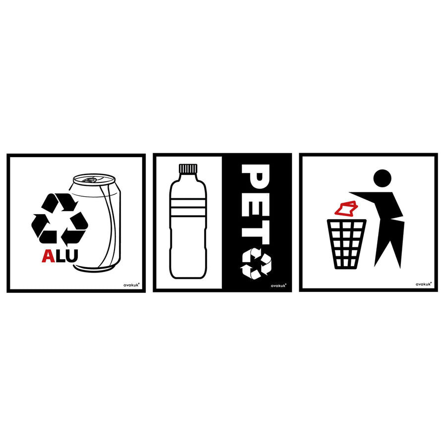 Recycling-Aufkleber | 17 x 17 cm | Hochglanz-UV-Lack | Outdoor-Haftfolie