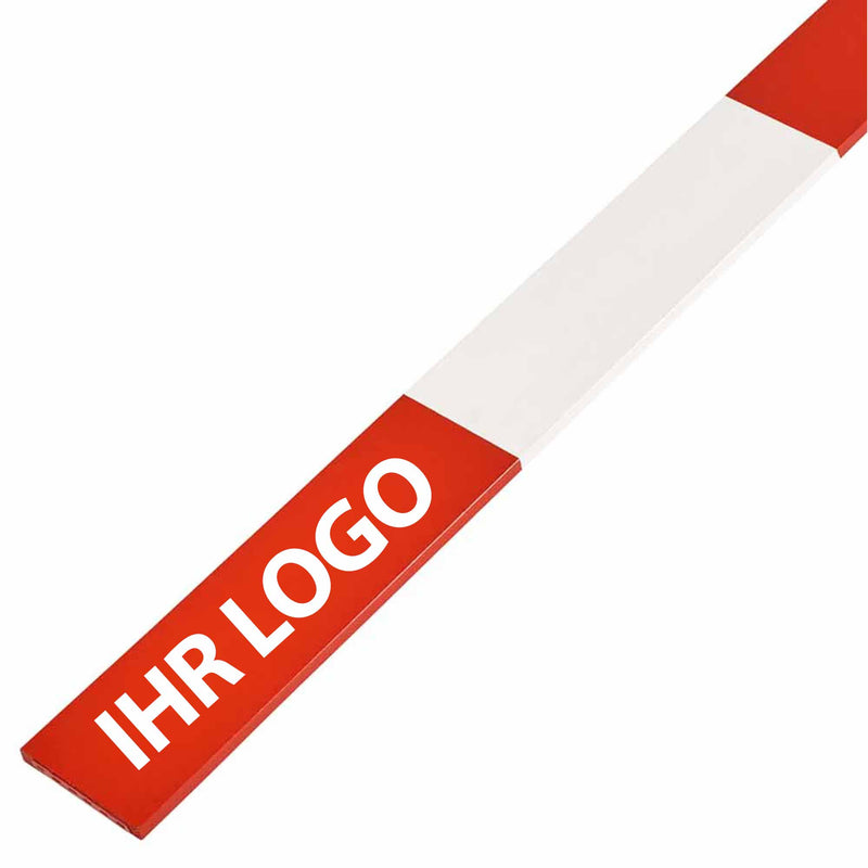 Absperrlatten mit R2-Reflektoren | 300 cm | Kiefernholz | mit Krallfix