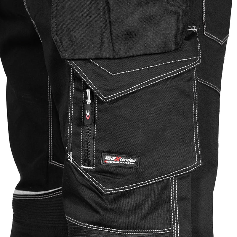 Arbeitshose LEMNO | 250 g/m² | ergonomisch | Stretch-Einsätze | Abnehmbare Nageltaschen | Cofra