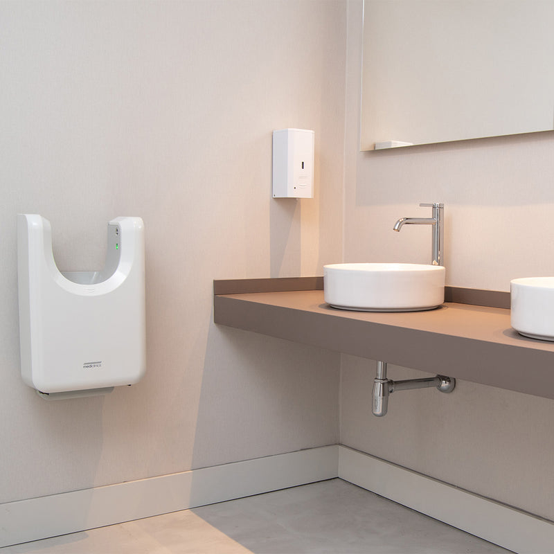 Händetrockner U-Flow | inkl. Luftreiniger | Ionisator & HEPA-Filter | 350 km/h | 420 – 1.100 W | ABS Kunststoff | Mediclinics M23