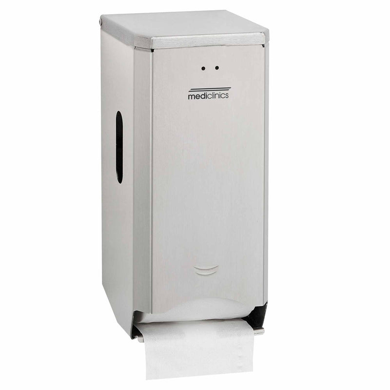 Doppelrollen-Toilettenpapierspender Edelstahl | 2 Standardrollen | Mediclinics PR2784