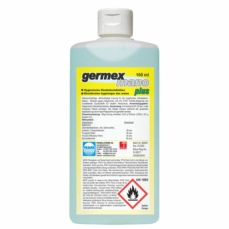 Germex Mano Plus Händedesinfektionsmittel | mit Hautschutz | Pramol