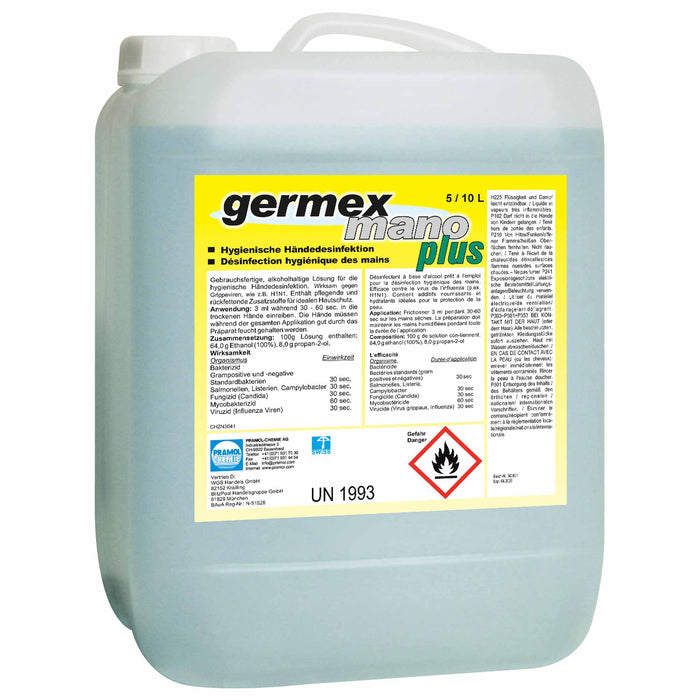 Germex Mano Plus Händedesinfektionsmittel | mit Hautschutz | Pramol