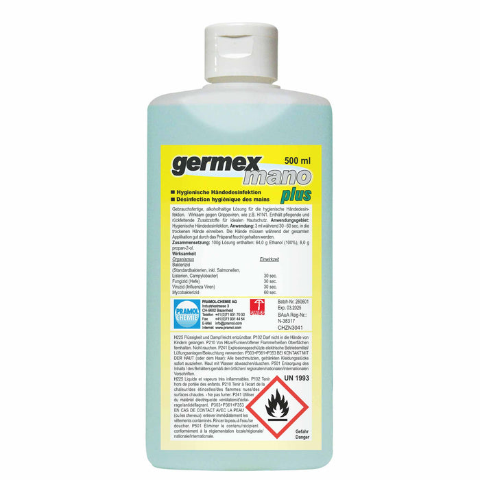 Germex Mano Plus Händedesinfektionsmittel | mit Hautschutz | Pramol