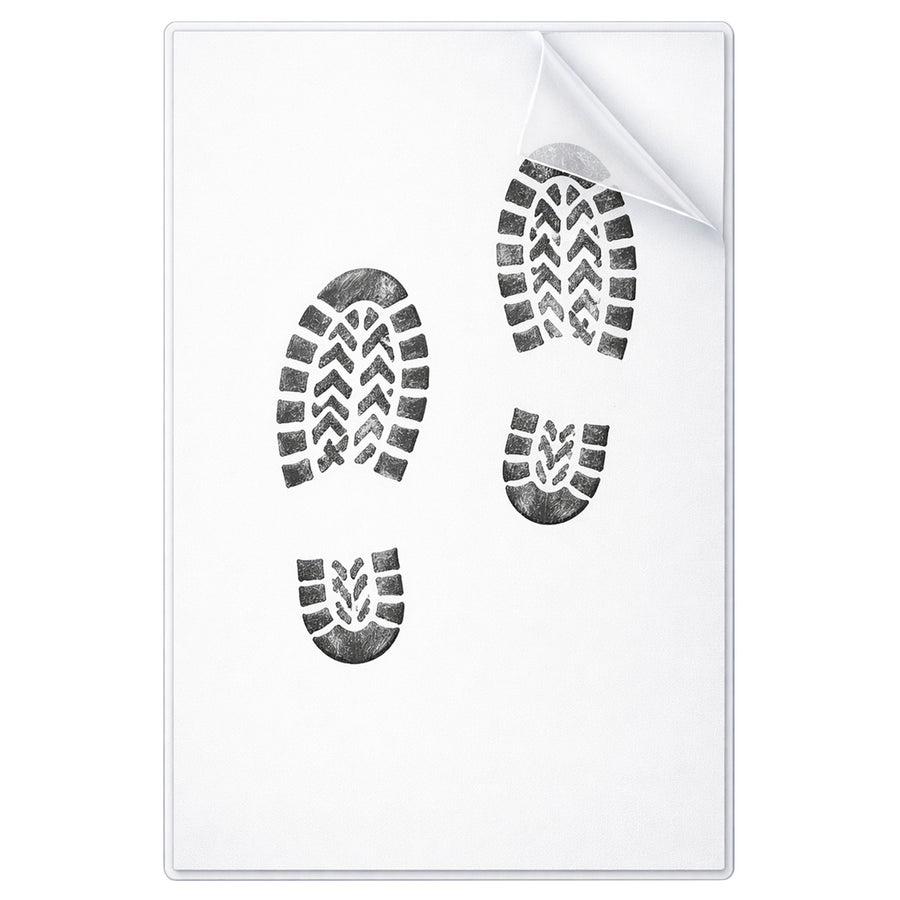 Schmutz-Klebematte für Schuhe | 30 Abziehfolien | 45 μm | transparent | inkl. Grundplatte