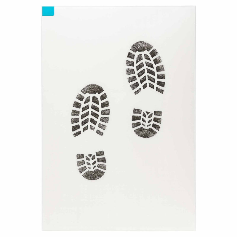 Schmutz-Klebematte für Schuhe | 30 Abziehfolien | 45 μm | transparent | inkl. Grundplatte