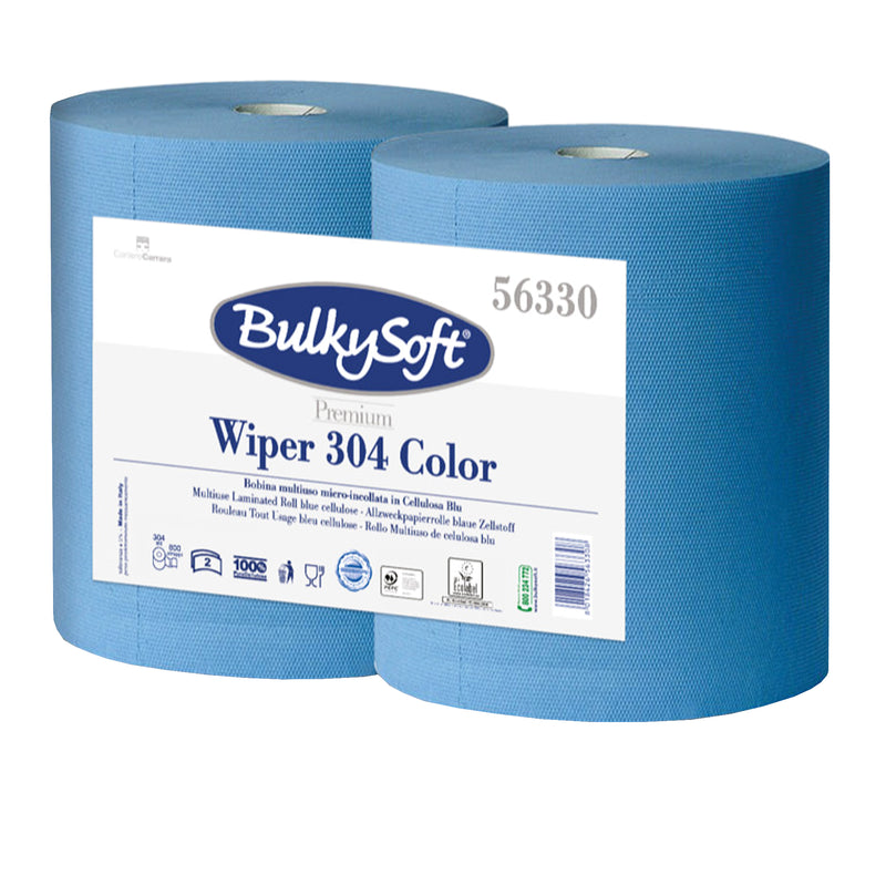 Maxi-Papierreinigungsrollen | 300 m x 26 cm | 2-lagig | 100% Zellstoff | BulkySoft® Premium