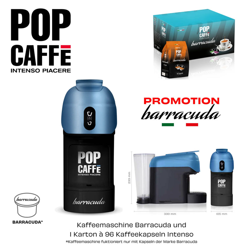 Kapsel-Kaffeemaschine Barracuda | Starterset | POP Caffè