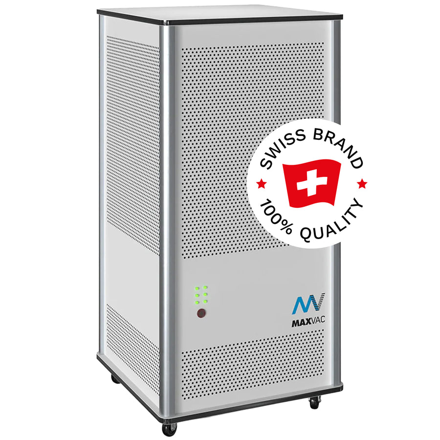 Luftreiniger MEDI 10 | für Viren, Bakterien, Pollen, Staub | 700 - 1300 m³/h | HEPA-13 & UV-C | Maxvac