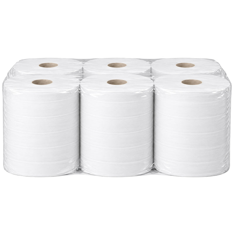 Putztuchrolle Midi | 2-lagig | 162 m x 24 cm | ø 20 cm | 100% Zellstoff | Weiss