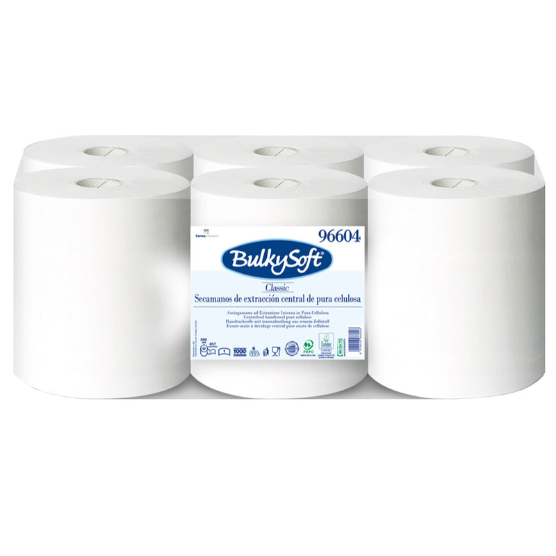 Midi-Papierreinigungsrollen | 300 m x 22 cm | 1-lagig | 100% Zellstoff | BulkySoft® Classic