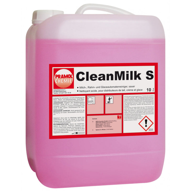 CleanMilk S saurer Entkalker | für Milch-, Rahm- & Glaceautomaten | Pramol