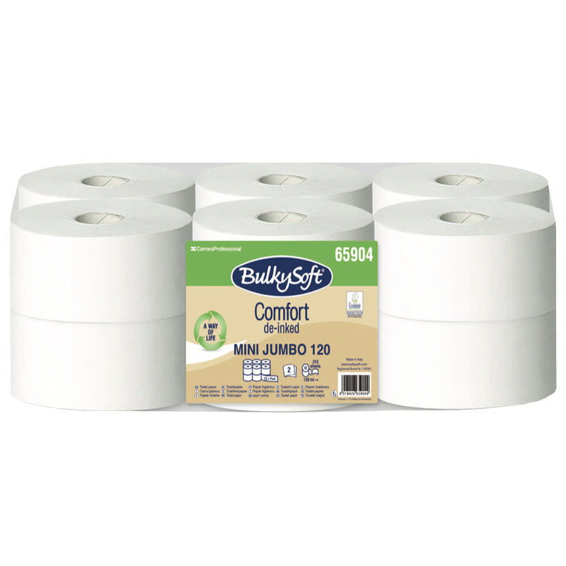 Toilettenpapier Comfort Recycling Mini Jumbo | 2-lagig | de-inked | 120 m | BulkySoft®