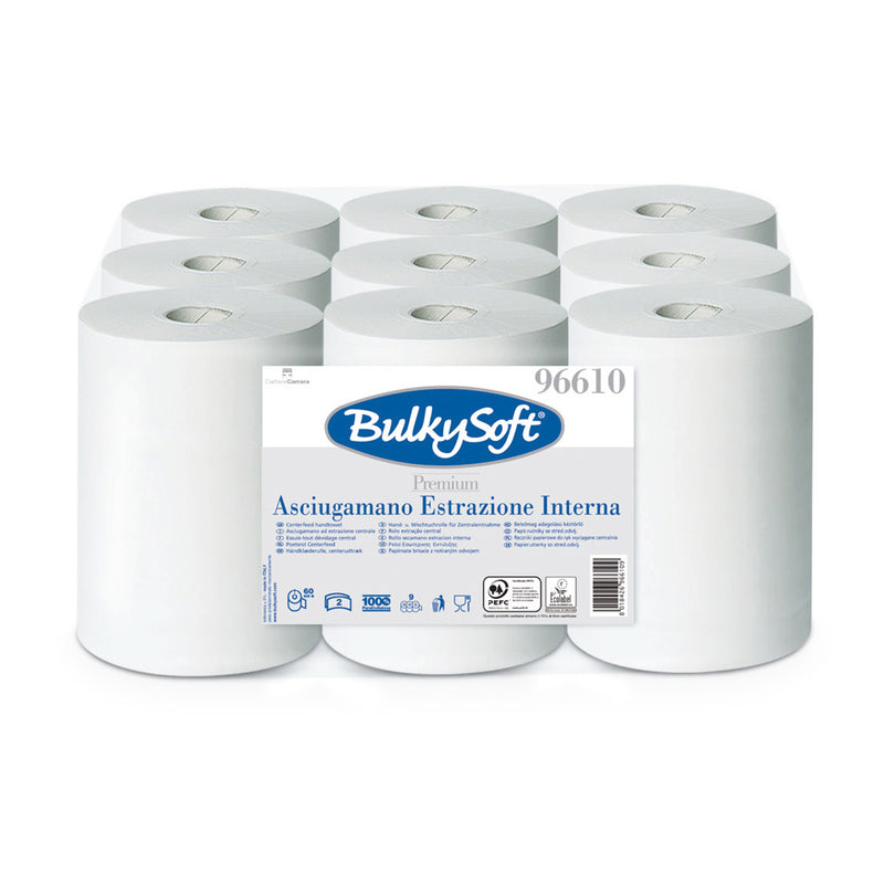 Mini-Papierreinigungsrollen | 60 m x 22 cm | 2-lagig | 100% Zellstoff | BulkySoft® Excellence