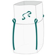 Big-Bag beschichtet | 90 x 90 x 120 cm | 250 kg | SF 5:1 | 4 Hebeschlaufen | Einfüllschürze
