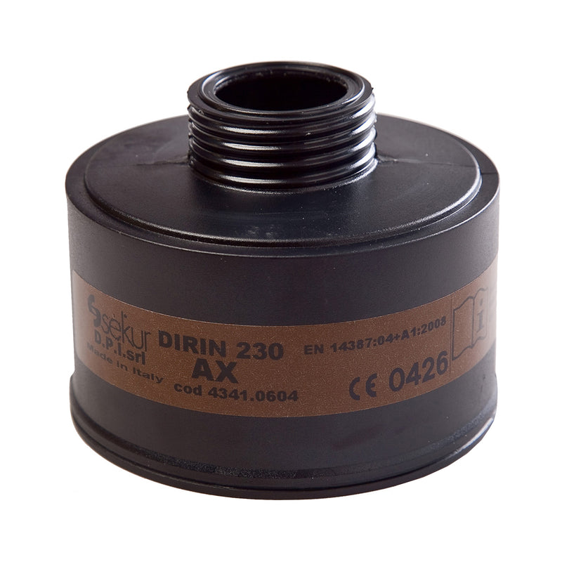 Gasfilter DIRIN 230 AX | < 65°C | DIN EN 14387 | Rundgewinde DIN EN 148-1 | Ekastu Safety