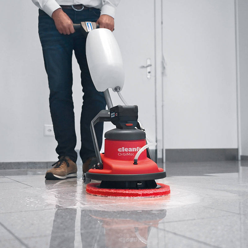 Akku-Einscheibenmaschine OrbiMac CAS | 33 cm | 1800 ¹/min | 990 m2/h | 60 min | Cleanfix