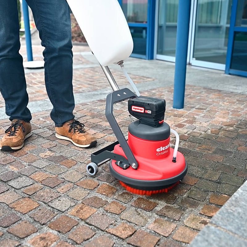 Akku-Einscheibenmaschine OrbiMac CAS | 33 cm | 1800 ¹/min | 990 m2/h | 60 min | Cleanfix