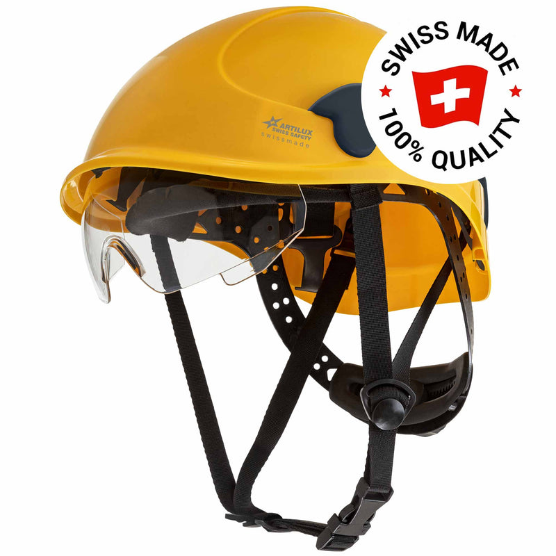 Schutzhelm ARTITOP SH510 | Polycarbonat | elektrisch isolierend | Schutzbrille | 4-Punkt-Kinnband | ROTO-System | belüftet | Swiss Made | ARTILUX