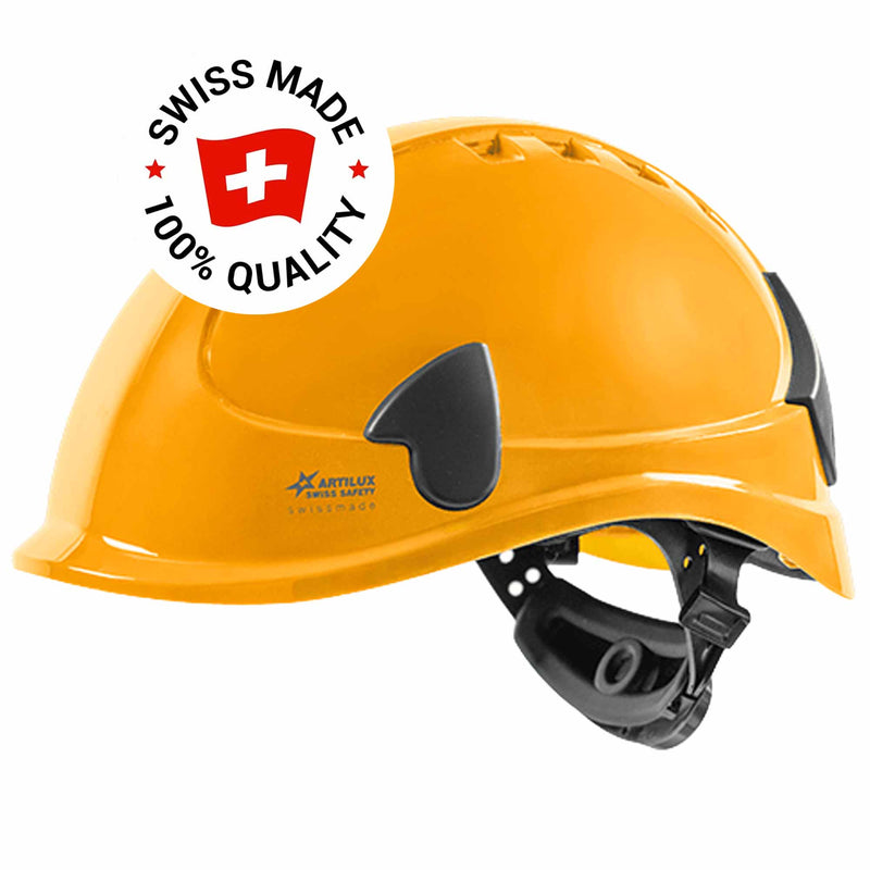 Schutzhelm ARTITOP SH510 | Polycarbonat | elektrisch isolierend | Schutzbrille | 4-Punkt-Kinnband | ROTO-System | belüftet | Swiss Made | ARTILUX