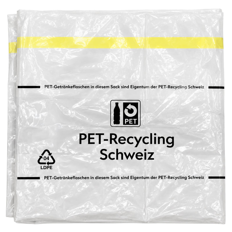PET Sammelsack 360 Liter | transparent | mit Zugband | für PET-Flaschen