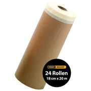 Abdeckpapier mit Papierklebeband | 35 g/m² | imprägniert | Taiga Blue Core