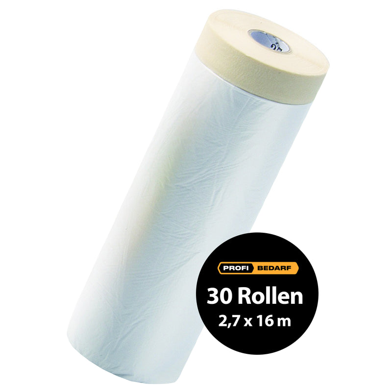 Maler-Abdeckfolie mit Papierklebeband | 55 - 270 cm | elektrostatisch | Targa Blue Core