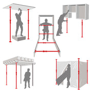 Profi Decken-Montagestütze | max. 450 kg | Teleskopstange | Piher