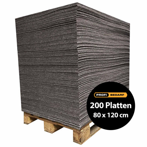 Palette Vliesfaserplatten Bodenschutz | 80 x 120 cm | 1200 g/m²-Profibedarf Online-Shop