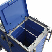 System-Reinigungswagen H | 2 x 20 L | 120 L Abfalleinheit | abschliessbar | Mopp-Stütze | Doppel-Stielhalter | Cleanfix