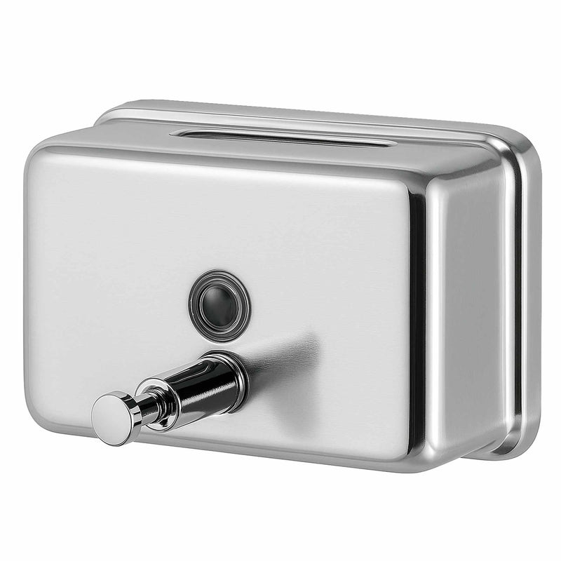 Flüssigseifenspender Edelstahl | 1200 ml | mit Druckknopf | Mediclinics DJ0112