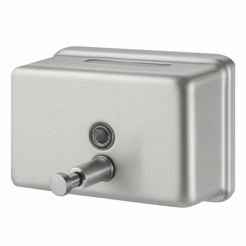 Flüssigseifenspender Edelstahl | 1200 ml | mit Druckknopf | Mediclinics DJ0112