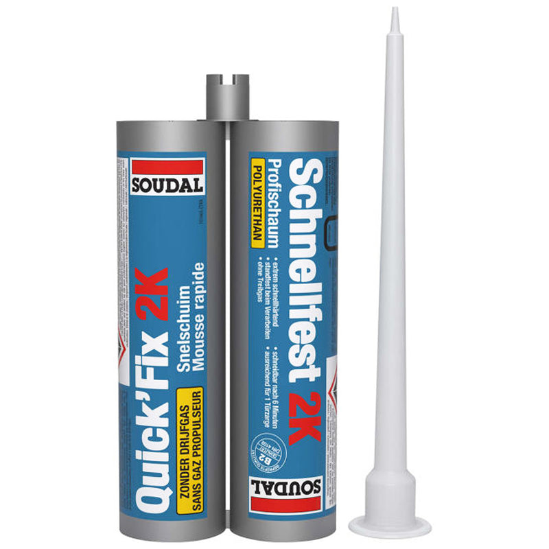 PUR 2K Isolier-Montageschaum | 210 ml | Doppelkartusche | Soudal Quick-Fix