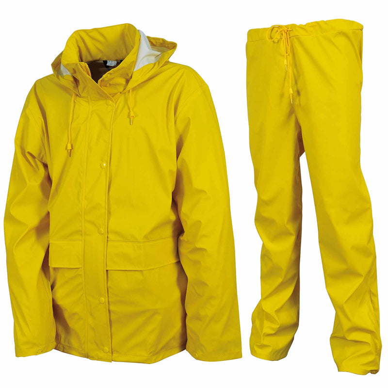 Regen-Arbeitscombo RAINFALL | Jacke + Überhose | 100% Polyester | wind- & wasserdicht | Cofra