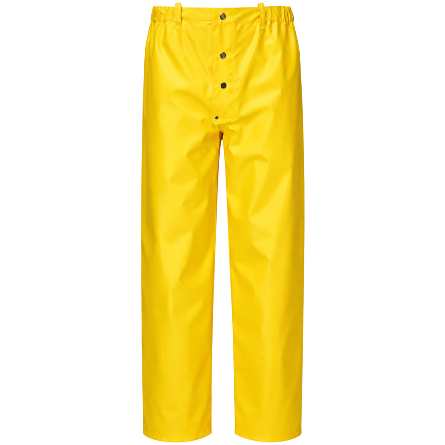 Regenhose PVC/Polyester | Gummizug, Metertasche, Hosenschlitz | wind- & wasserdicht | Druckknöpfe | EN 343 Klasse 3/1