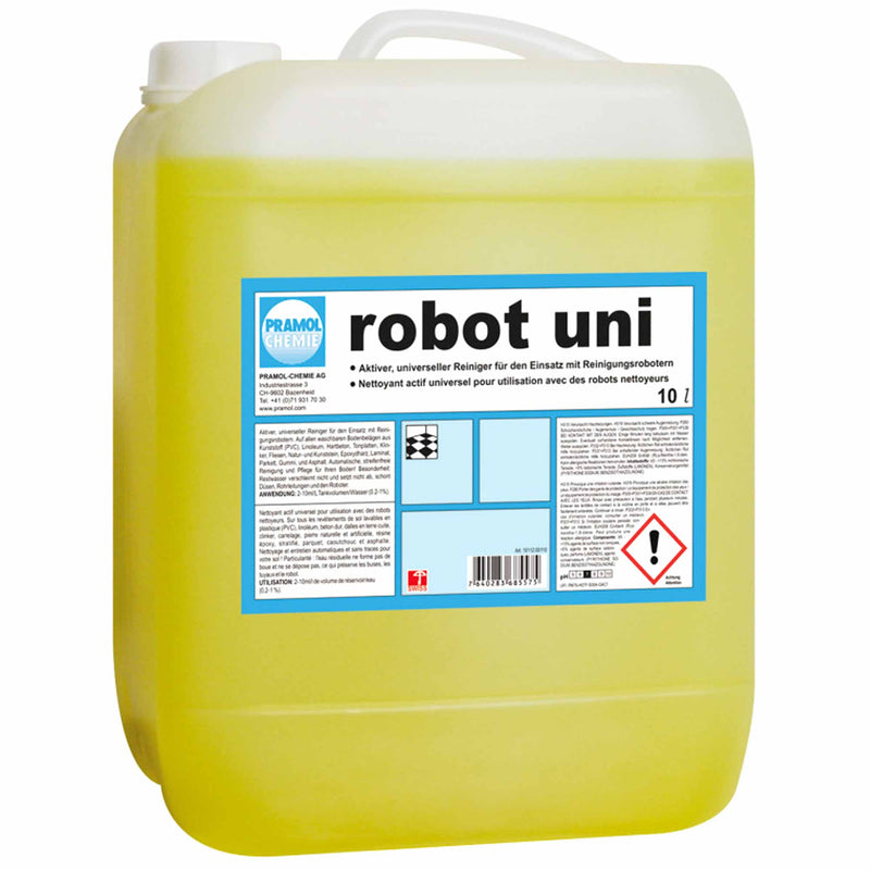 Reinigungsrobotermittel ROBOT-UNI | alle waschbaren Bodenbeläge | automatische Reinigung & Pflege | Pramol