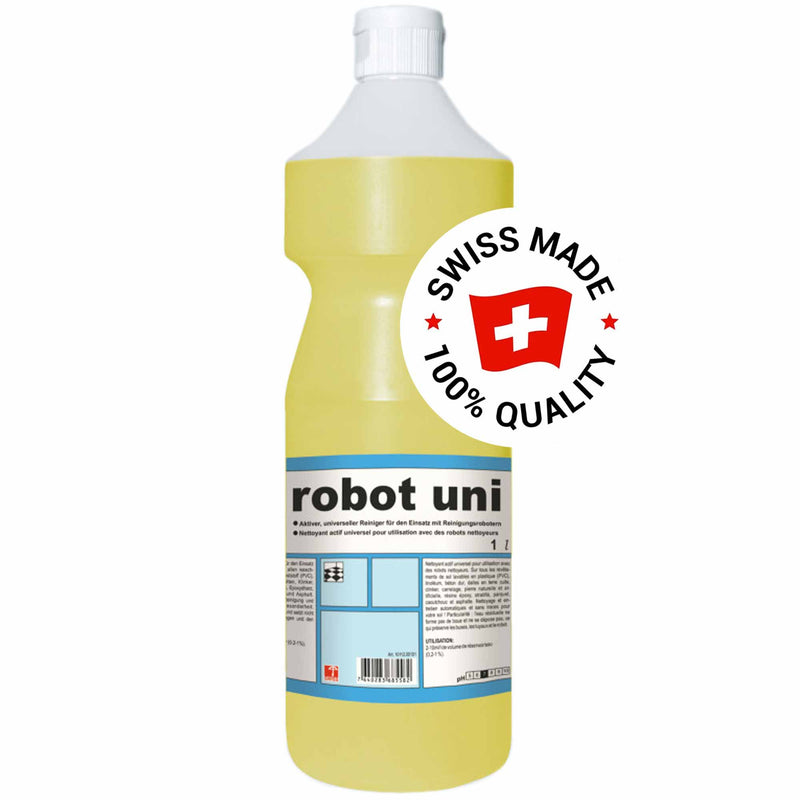 Reinigungsrobotermittel ROBOT-UNI | alle waschbaren Bodenbeläge | automatische Reinigung & Pflege | Pramol