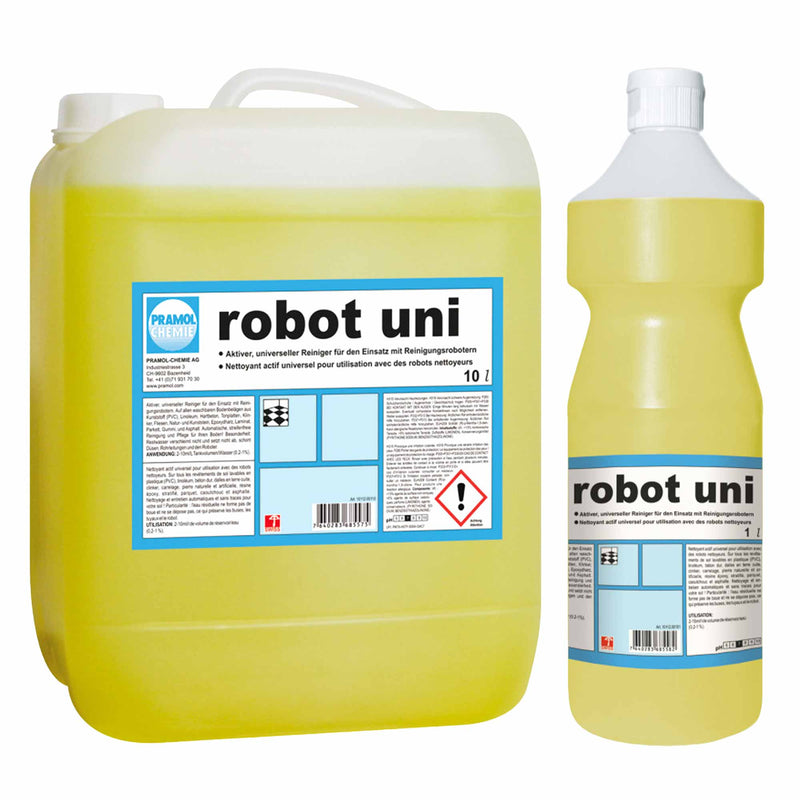 Reinigungsrobotermittel ROBOT-UNI | alle waschbaren Bodenbeläge | automatische Reinigung & Pflege | Pramol