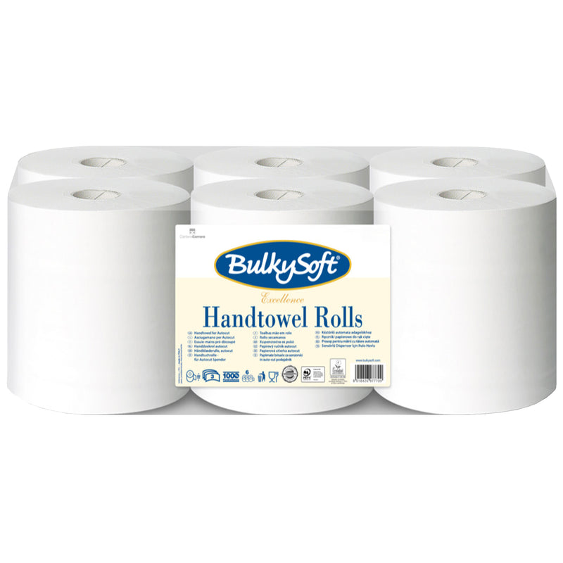 Papierhandtuchrollen | 150 m x 20 cm | 3-lagig | 100% Zellstoff | BulkySoft® Excellence