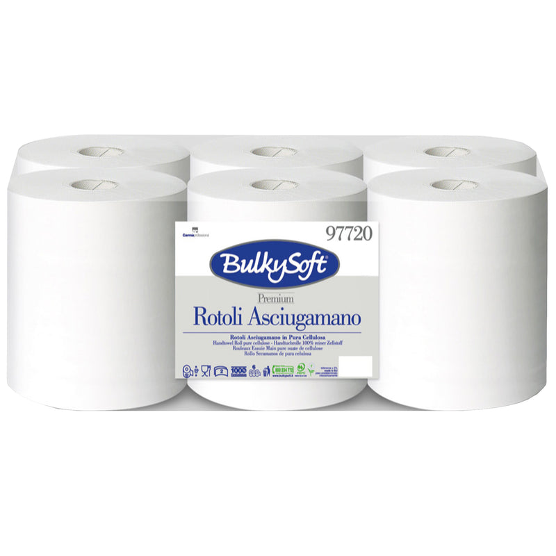 Papierhandtuchrollen | 150 m x 20 cm | 2-lagig | 100% Zellstoff | BulkySoft® Premium