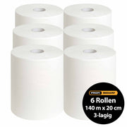 Palette | Papierhandtuchrollen | 3-lagig | 140 m x 20 cm | 100% Zellstoff