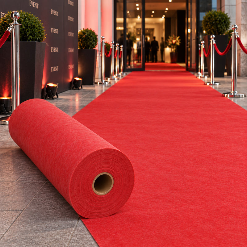 Abdeckvlies Rot selbsthaftend | 25 x 1 m | 160 g/m² | wasserabweisend | stossdämpfend